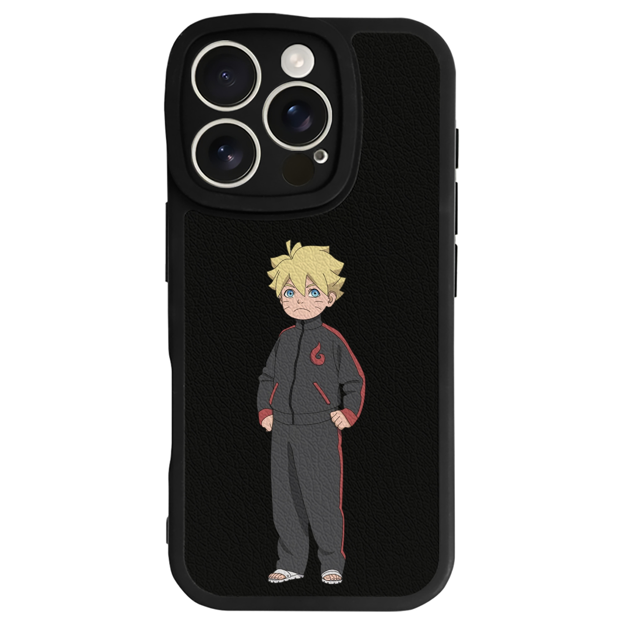 （画像用） NARUTO -ナルト- うずまき ボルト Uzumaki Boruto 【iPhone 16シリーズ対応】シリコンスマホケース（レザー調） 材質：シリコン